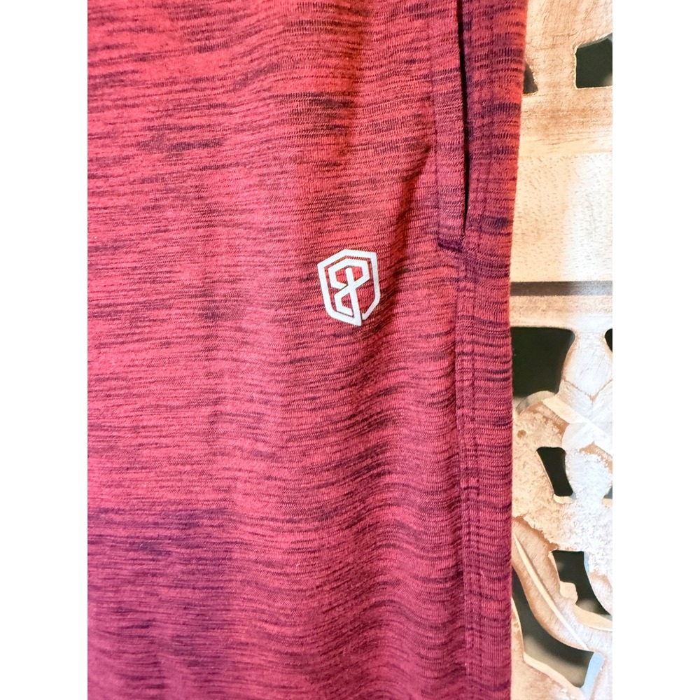 RBX Active Womens Burgundy Black Space Dye Joggers Tapered Sweatpants‎ Medium - Picture 3 of 8